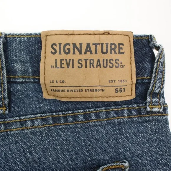 Signature by Levi's Mens 40x32 Straight S51 Denim Jeans - Picture 7 of 7